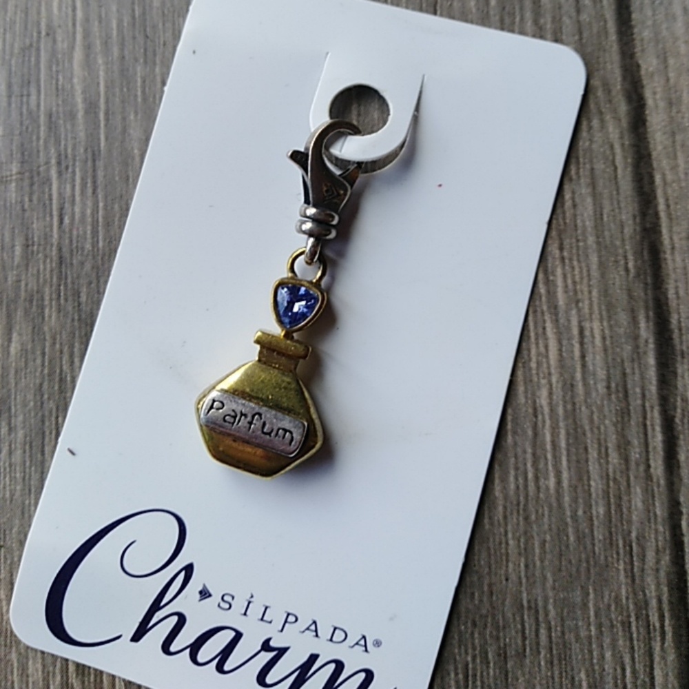 Silpada amethyst sterling silver perfume charm